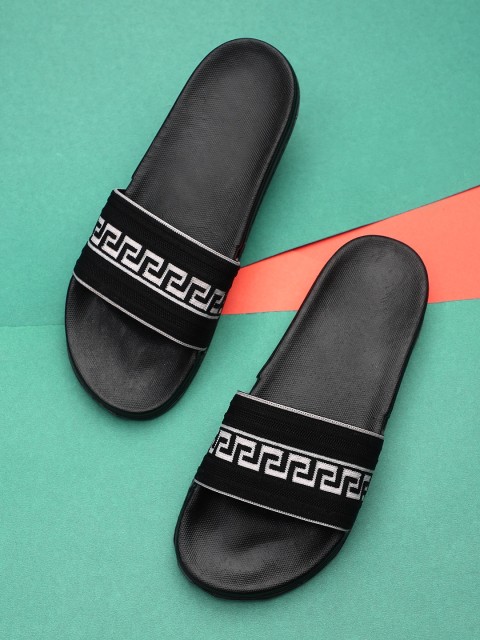 

Pampy Angel Men Black Printed Sliders