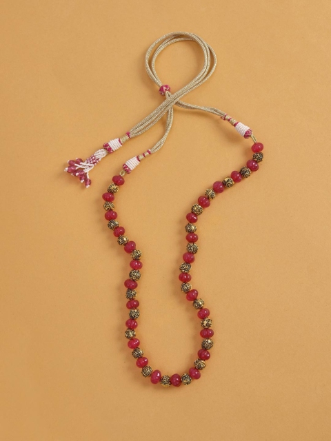

Tistabene Gold-Toned & Red Antique Gold-Plated Necklace