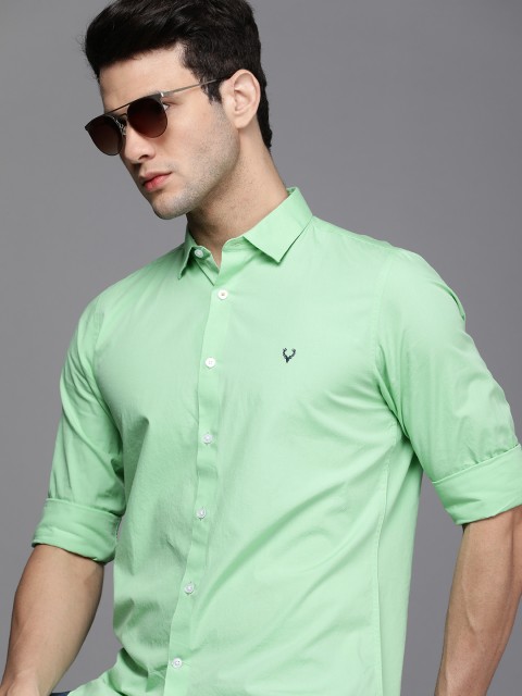 

Allen Solly Sport Men Green Solid Slim Fit Pure Cotton Casual Shirt