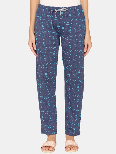 

Rosaline by Zivame Women Blue Starry Night Printed Lounge Pant