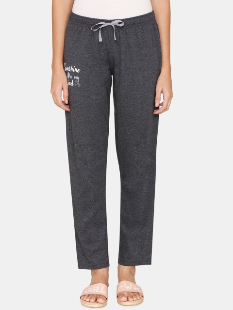 

Rosaline by Zivame Women Black Solid Straight Lounge Pants