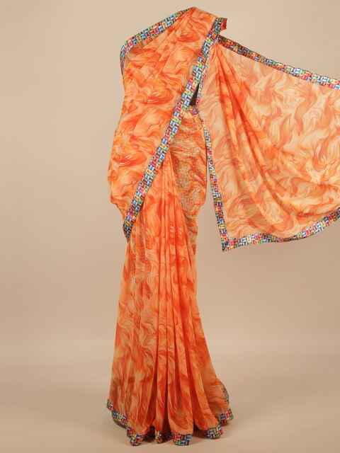 

Pothys Orange & Blue Saree