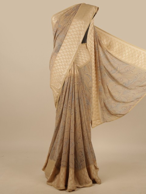 

Pothys Beige Floral Printed Saree