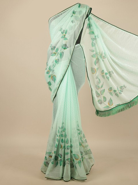 

Pothys Green Floral Saree