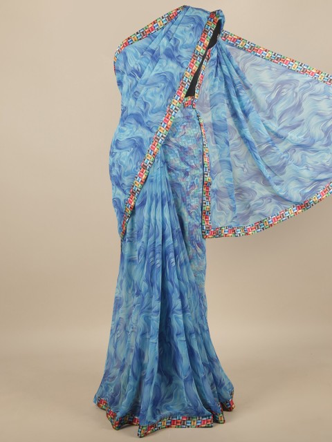 

Pothys Blue Printed Saree