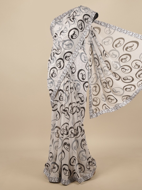 

Pothys White & Black Ethnic Motifs Saree