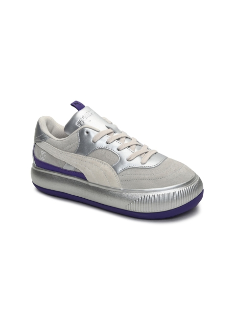 

PUMA x PRONOUNCE Women Grey Suede Mayu Leather Slip-On Sneakers