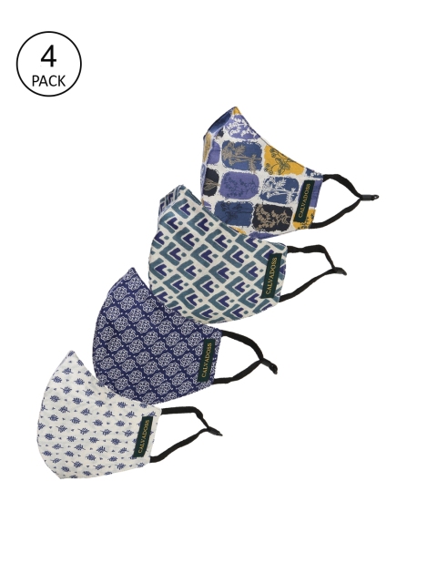 

Calvadoss Men Pack Of 4 Assorted 3-Ply Reusable Cotton Cloth Masks