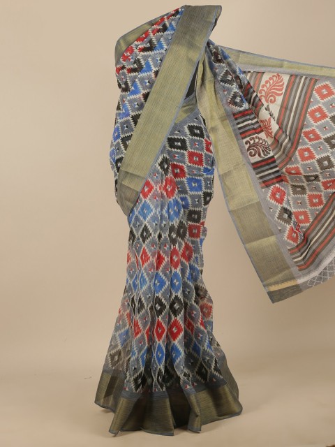 

Pothys Red & Black Printed Saree