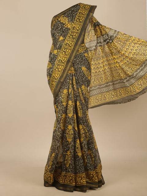 

Pothys Green & Yellow Zari Saree