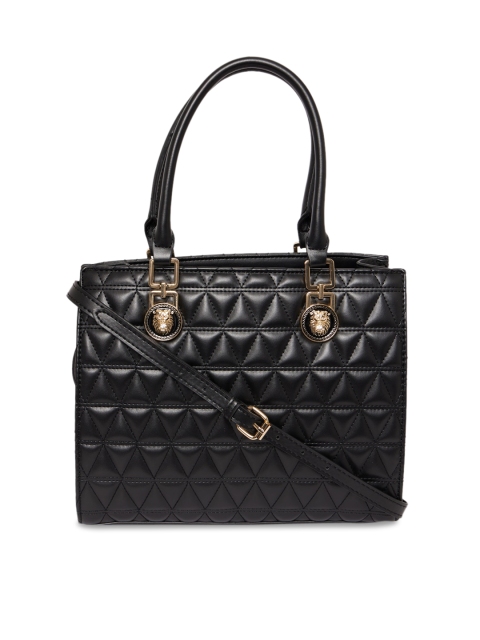 

ALDO Black PU Shopper Handheld Bag with Quilted