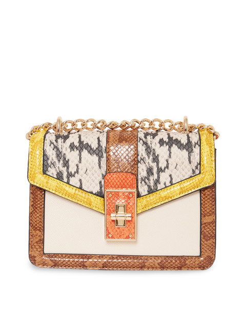 

ALDO Yellow Textured Structured Sling Bag