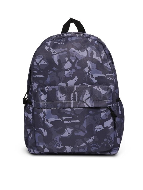 

SATCHEL Women Navy Blue & Grey Camouflage Backpack