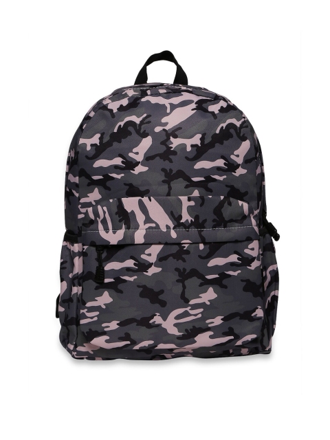 

SATCHEL Women Green & Black Camouflaged Backpack