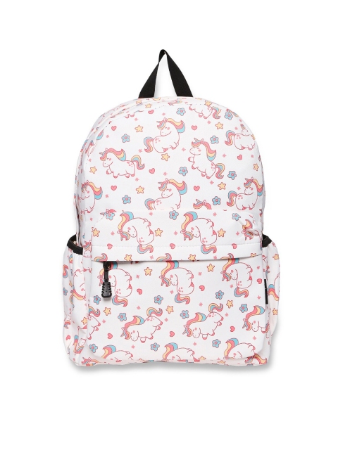 

SATCHEL Women White & Pink Unicorn Printed Backpack