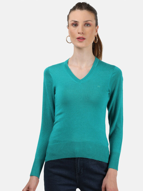 

Monte Carlo Women Green Solid Pullover