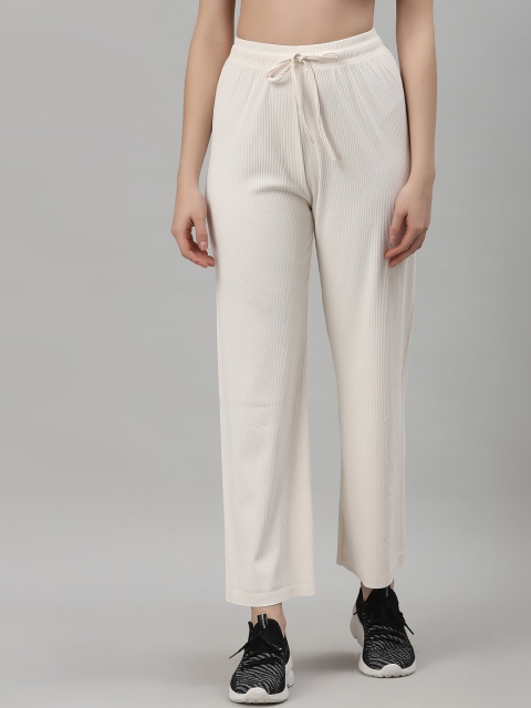 

NEUDIS Women White Solid Trackpant