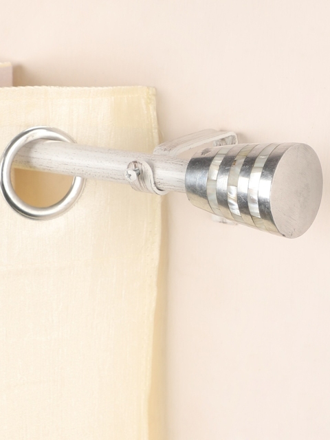 

The Decor Mart Set of 4 White Extendable Curtain Rods With Brackets