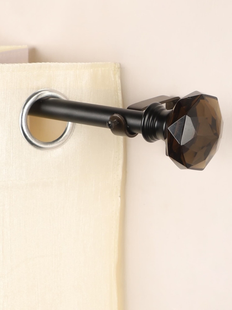 

The Decor Mart Set Of 4 Brown Extendable Curtain Rods With Brackets