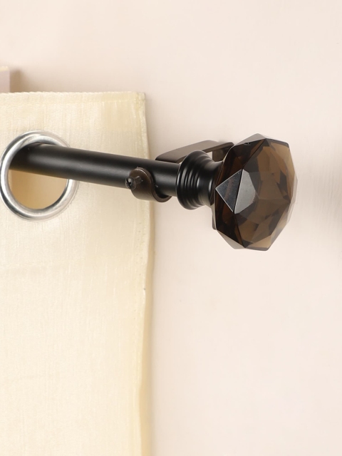 

The Decor Mart Set of 2 Brown Extendable Curtain Rods With Brackets