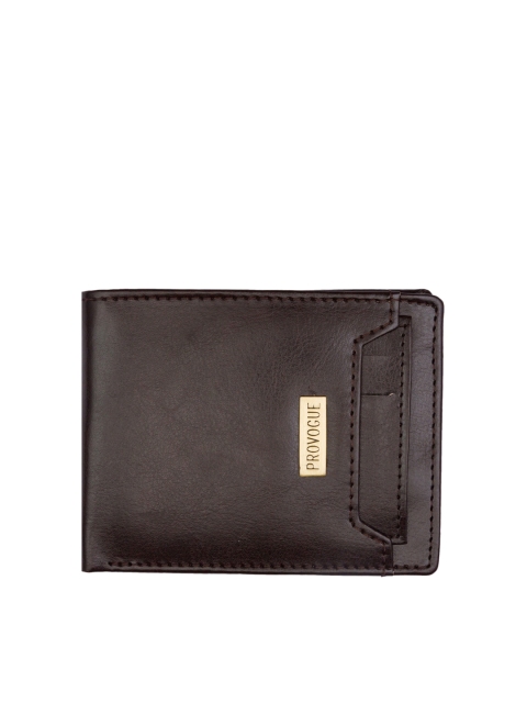 

Provogue Men Coffee Brown Faux Leather RFID Two Fold Wallet