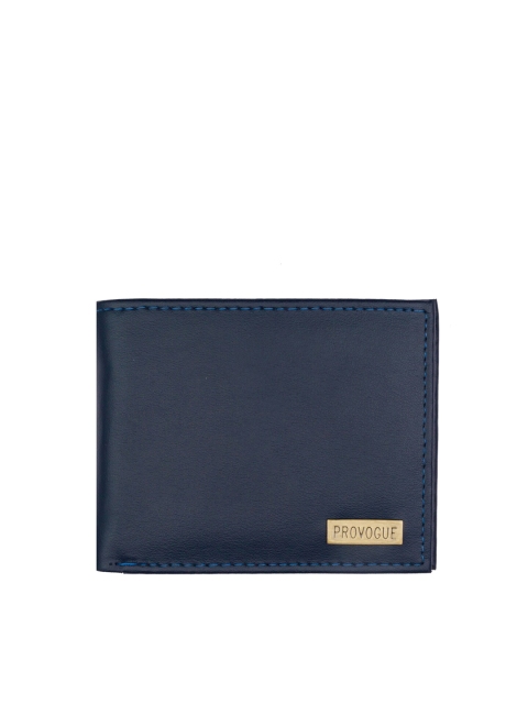 

Provogue Men Blue Zip Detail RFID Two Fold Wallet