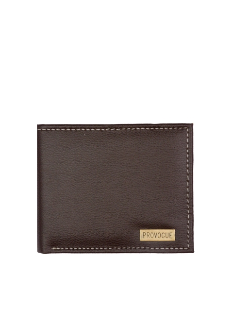 

Provogue Men Brown Solid Leather Two Fold Wallet