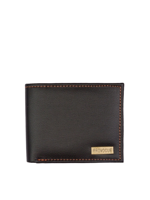 

Provogue Men Black Two Fold Wallet