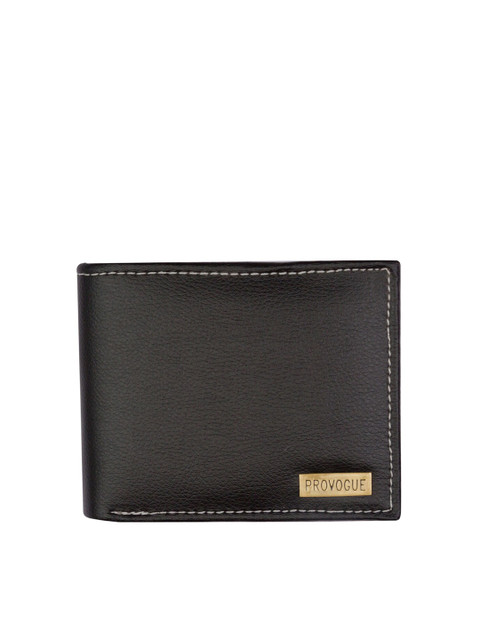 

Provogue Men Black Two Fold Wallet