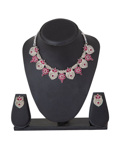

Shining Jewel - By Shivansh Silver-Plated Jewellery Set
