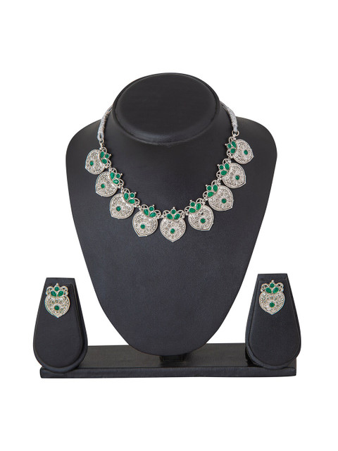 

Shining Jewel - By Shivansh Silver-Plated Jewellery Set