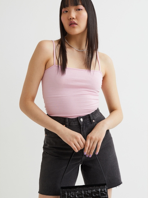 

H&M Women Pink Crop Top