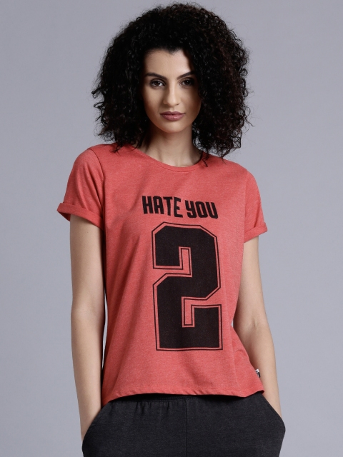

Kook N Keech Women Red Printed Round Neck T-shirt