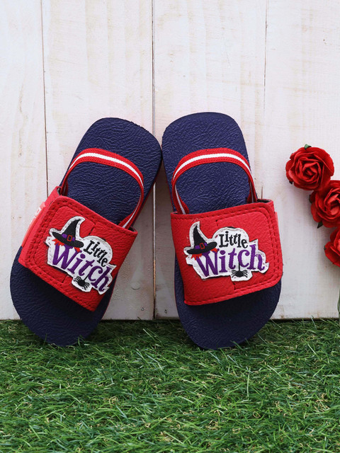 

DChica Girls Red & Blue Printed Sliders