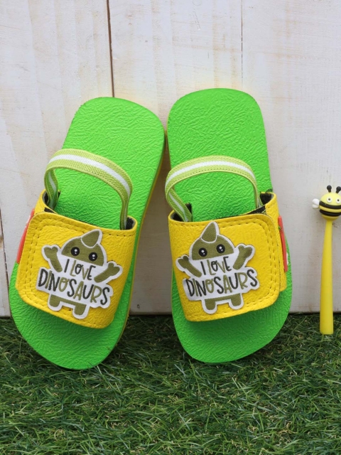 

DChica Boys Green Comfort Sliders