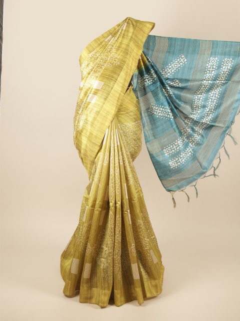 

Pothys Green & Blue Ethnic Motifs Art Silk Saree