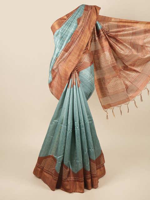 

Pothys Green & Brown Art Silk Saree