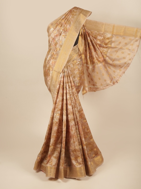 

Pothys Gold-Toned Floral Zari Art Silk Saree
