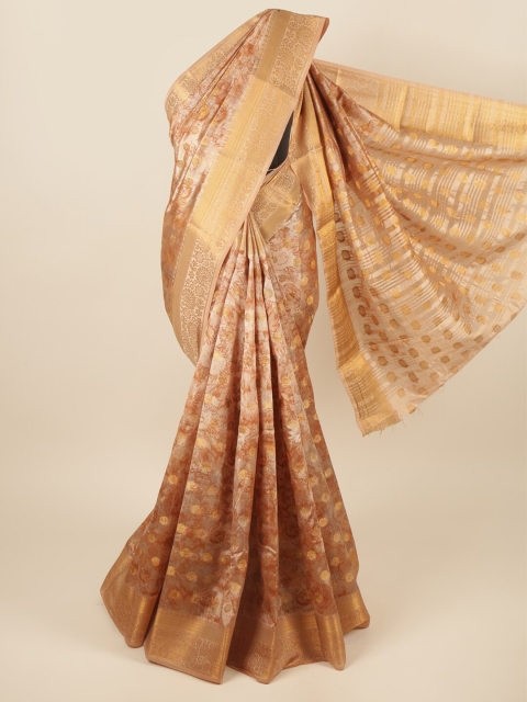 

Pothys Gold-Toned Floral Zari Art Silk Saree