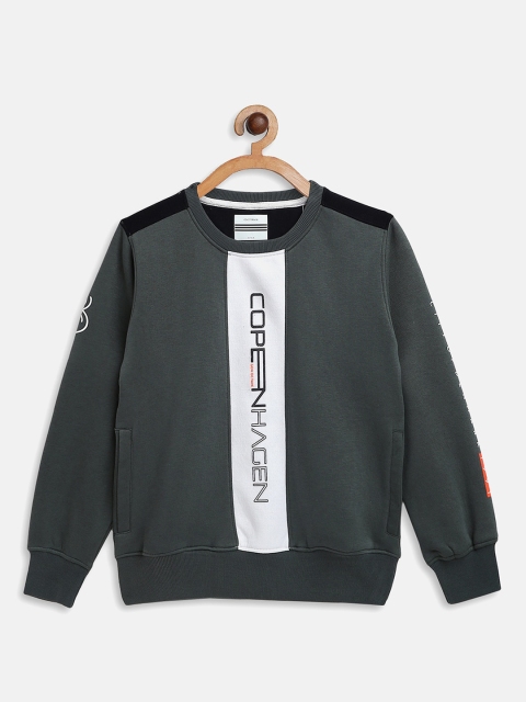 

Octave Boys Olive Green Printed Sweatshirt