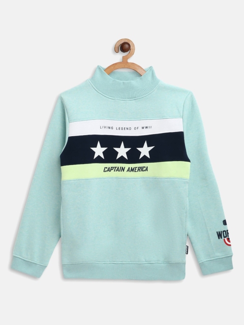 

Octave Boys Blue Printed Fleece Sweatshirt