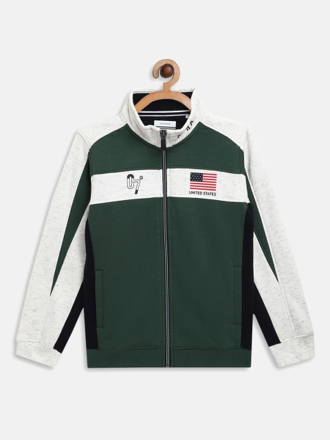 

Octave Boys Green & White Colourblocked Sweatshirt