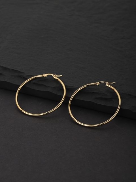

Carlton London Gold-Toned Circular Hoop Earrings