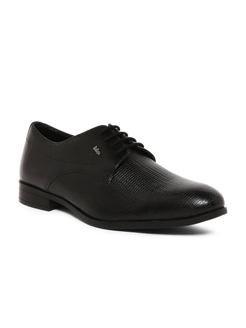 

Lee Cooper Men Black Textured Leather Formal Derbys