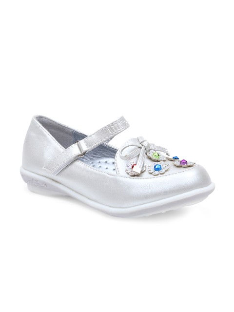 

Lilliput Girls Silver-Toned Solid Round-toed Mary Janes
