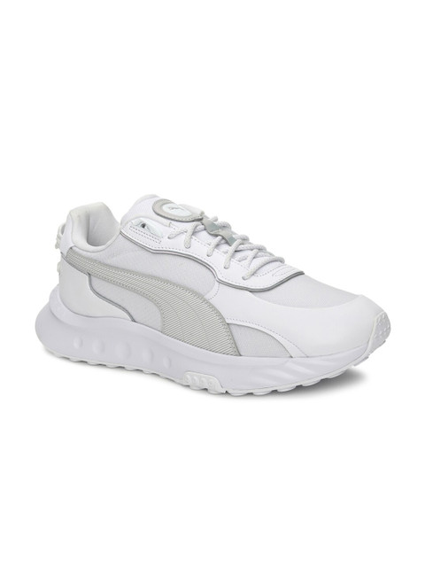 

Puma Men White & Grey Wild Rider Grip LS Sneakers
