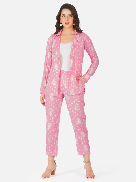 

FABNEST Women Pink Printed Co-Ord Set