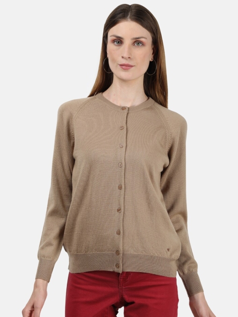 

Monte Carlo Women Beige Pure Wool Cardigan