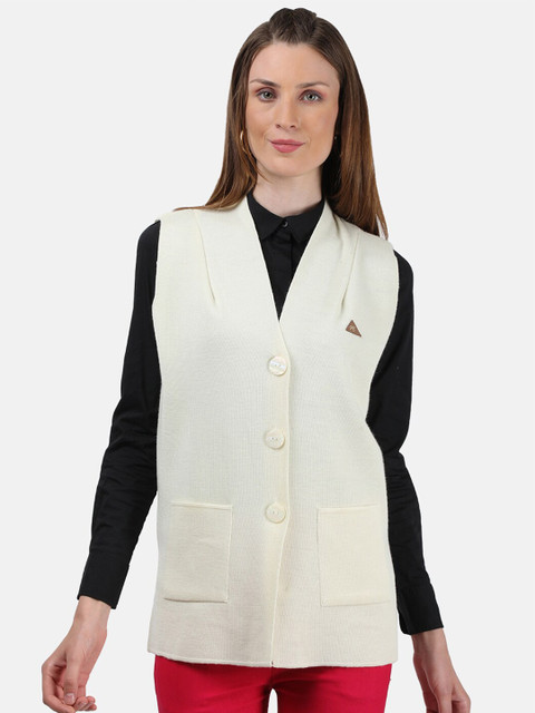 

Monte Carlo Women Cream-Coloured Sweater Vest