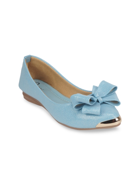

The Desi Dulhan Women Blue Ballerinas With Bows Flats